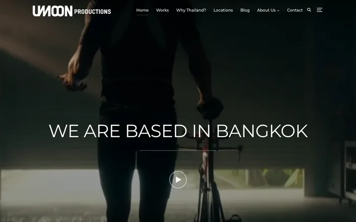 หน้าแรกเว็บไซต์ Umoon Productions ผลงานออกแบบและพัฒนาโดย CraftWeb